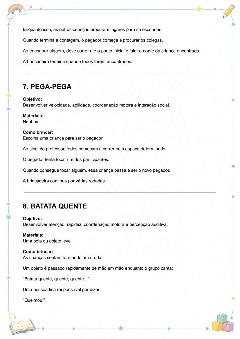 Brincadeiras folclórias para imprimir para crianças gratuito página 5